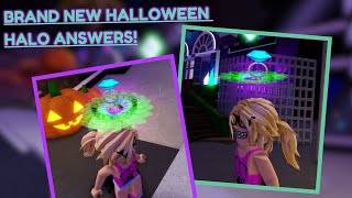 Brand New Halloween Halo Answers  Old Royale High Lobbies Roblox [upl. by Kuhlman916]