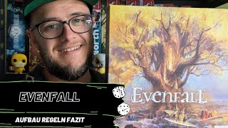 Evenfall Brettspiel Vorstellung  Aufbau Regeln Fazit [upl. by Nylednarb]