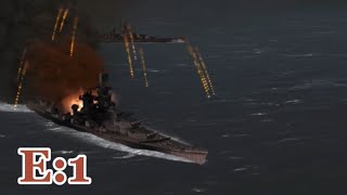 Atlantic Fleet Allies Campaign Elite difficulty  Episode 1 Sinking of the Scharnhorst class [upl. by Zetes]