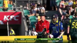 Mahela Jayawardene Six vs Brett Lee  Awesome Sound of the Bat [upl. by Esaj]