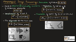 DIP45 Basic concept of set theory amp logical operations in Morphological image processing  EC [upl. by Agrippina]