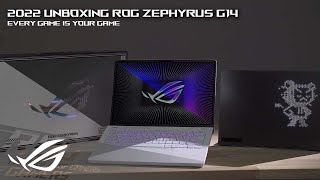 Unboxing the ROG Zephyrus G14 2022  ROG [upl. by Kilbride830]