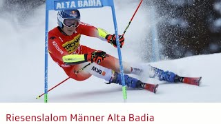 Ski Alpin Mens giant Slalom II Alta Badia 2run Highlights 2023 [upl. by Grethel]