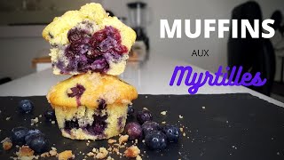 MUFFINS AUX MYRTILLES  MOELLEUX ET FONDANT  Streusel à la cannelle [upl. by Laehcar]