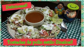 tostadas de pollo estilo Sinaloa [upl. by Rramed]