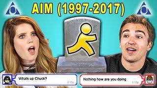 ADULTS REACT TO THE DEATH OF AIM AOL Instant Messenger [upl. by Nate]