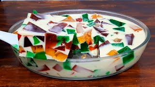 Gelatina y crema postre con solo 2 ingredientes  Gelatina mosaico [upl. by Ettolrahs]