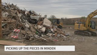 Minden Iowa still picking up the pieces after tornado [upl. by Nedgo]