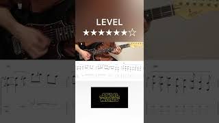 Star Wars Main Theme guitar cover with tabs amp chords [upl. by Nisior345]