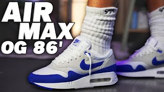 Nike Air Max 1 86 Royal Blue Review and On Foot [upl. by Huttan534]