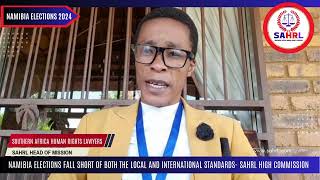 Namibia Elections fall short of local and international standards SAHRL High Commission [upl. by Annaeoj]