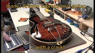 Ibanez Artcore Expressionist Electric Guitar it has a hidden Crack Part 1 [upl. by Euqinommod828]