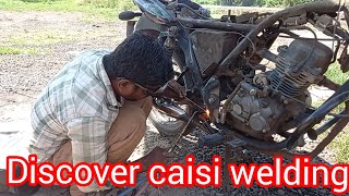 Bajaj Discover caisi pipe gas welding [upl. by Inele]