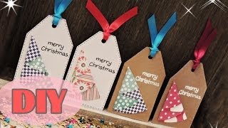 Weihnachtsanhänger selber basteln  Weihnachtsbaum  Christmas Tags DIY [upl. by Darcey]