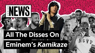 All The Disses On Eminems Kamikaze  Genius News [upl. by Arbas]