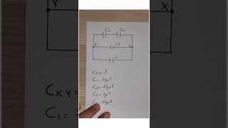 Capacità Totale di Quattro Condensatori in Serie e Parallelo shorts [upl. by Nerred]