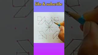 77 ner pulli kolam  beginners easy kolam rangolidesigns [upl. by Lehcear542]