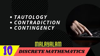 Tautology Contradiction contingency explained with examples  Malayalam  Lecture 10 [upl. by Braeunig]