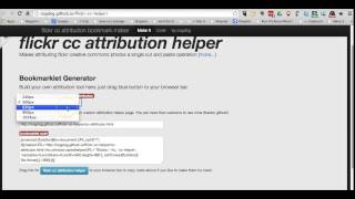 How to Use the Flickr CC Attribution Helper [upl. by Ednutabab]