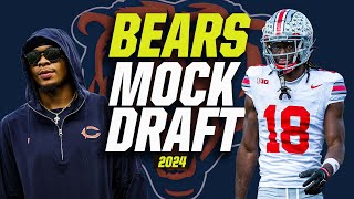 NEW 2024 NFL MOCK DRAFT Chicago Bears DRAFT Marvin Harrison With No 1 Overall Pick I CBS Sports [upl. by Wurster111]