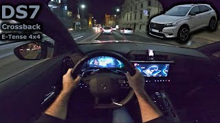 2022 DS7 Crossback ETense 4x4 Louvre  night city  POV test drive [upl. by Feldstein]