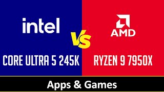 CORE ULTRA 5 245K vs RYZEN 9 7950X [upl. by Selestina859]