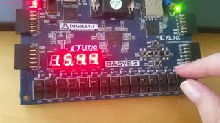 Basys 3 counter demo VHDL fundamentals [upl. by Kenward]