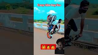 Crazy rider boy sco🤷🤦🙆 short bike trending ninjazx10rlover youtube zx10r ytshorts [upl. by Toomin]