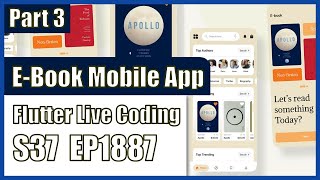 Flutter Flutter Live Coding EP1887 EBook App Part 3 [upl. by Anirhtak]