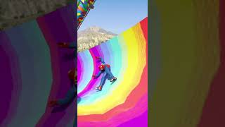 GTA 5 Ultimate Water Slide Ragdoll Spiderman  Epic Moment [upl. by Cadmann210]