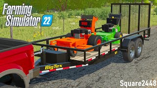 Mowing Yard With BIG Hill  Lawn Care  Roleplay  Farming Simulator 22 [upl. by Ivah]