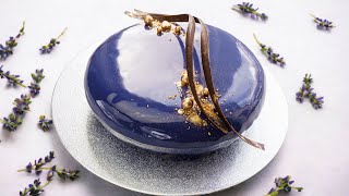 Mirror Glazed Blueberry Mango Mousse Cake Recipe  Shiny Mirror Glaze Cake [upl. by Dori602]