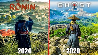 RISE OF THE RONIN VS GHOST OF TSUSHIMA EARLY Graphics Physics amp Detail Comparison 4k [upl. by Enyr]