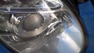 MERCEDES BENZ E CLASS 500 HEADLAMP RESTORATION REPAIR burlington greensboro nc north carolina [upl. by Agon]