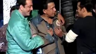 Salman Khan has fun with Mithun Chakraborty Sanjay Dutt medium2 [upl. by Artemed]