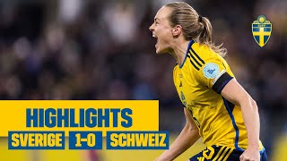 Magdalena Eriksson matchhjälte mot Schweiz  Highlights SverigeSchweiz 10 [upl. by Waite]