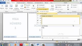COMO NUMERAR UN DOCUMENTO A PARTIR DE LA SEGUNDA HOJA [upl. by Arbmat]