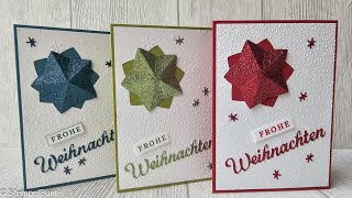 3DSternchenkarte  Weihnachtskarte  STAMPINUP  Anleitung [upl. by Dray949]