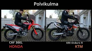 Honda CRF 300L vs KTM 690 Enduro R  Polvikulma [upl. by Dahaf]