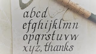 how to write in calligraphy  italic letters for beginners [upl. by Arrac]