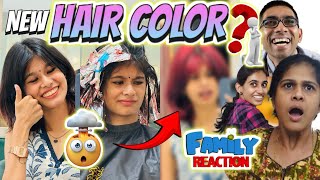 NEW HAIR COLOR🤯🌈  Family Reaction🤣  Enik enthinte keed ayirunu😭  thejathangu😉 [upl. by Cherise573]