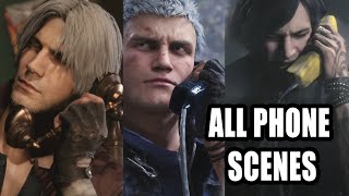 Devil May Cry 5  All phone scenes and dialogues [upl. by Suu]