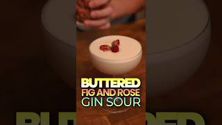 Buttered Fig And Rose Gin Sour cocktails bartender bartending mixology barchemistry [upl. by Aekin]