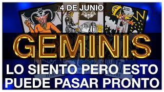 GEMINIS HORÓSCOPO DE HOY 😭💔 4 DE JUNIO 2024  GEMINIS HOY ♊ GEMINIS TAROT [upl. by Culver]