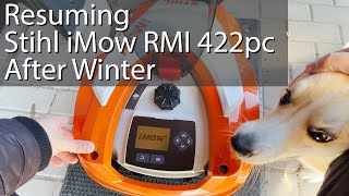 Stihl iMow RMI 422 pc Resuming After Winter [upl. by Killian835]