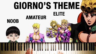 4 Levels of Giornos Theme Shiobana to Mafia Boss [upl. by Sucitivel702]