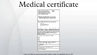 Medical certificate [upl. by Eecyaj]