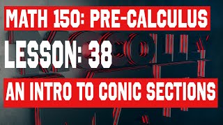 Lesson 38  Intro to Conics [upl. by Ydolem]