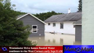 September 2011 Flood event West Corners NY part of Endicott NY [upl. by Clough]