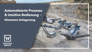 Sprengung im Granitsteinbruch  Anlagenzug von Kleemann im Einsatz [upl. by Attenra]